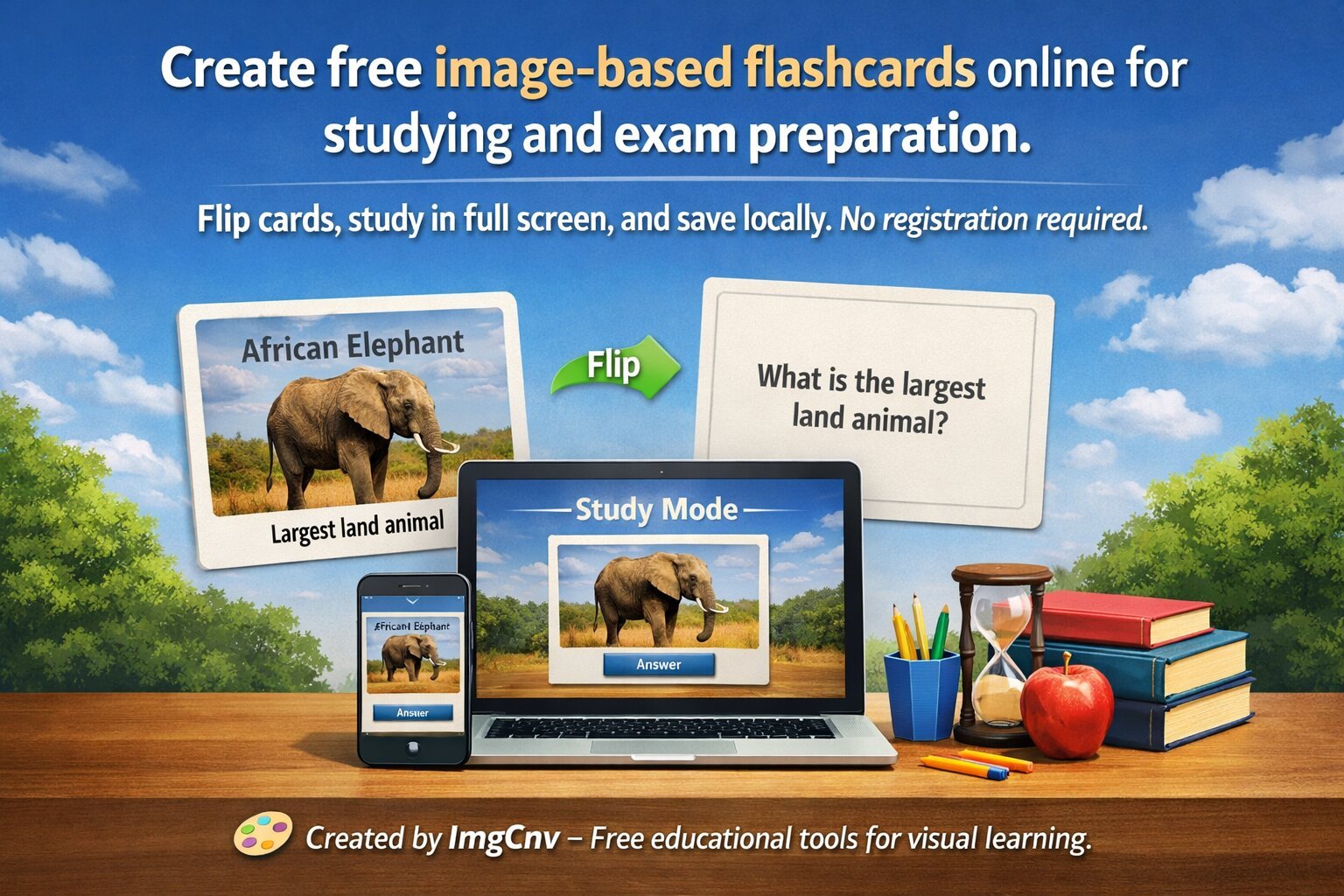 Free Visual Flashcard Generator | Imgcnv