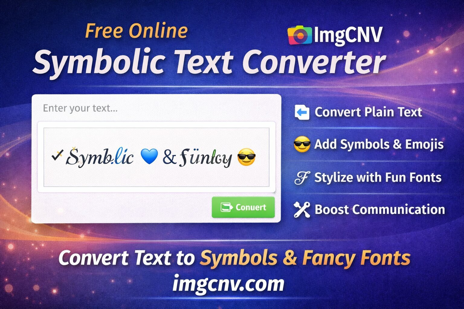 Free Online Symbolic Text Converter – Add Symbols & Emojis